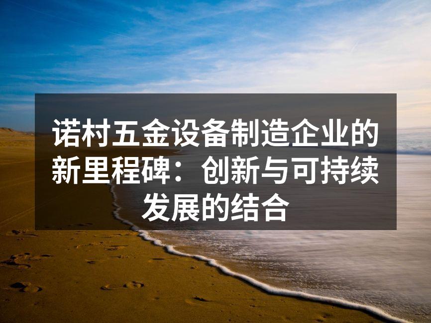 诺村五金设备制造厂的外观